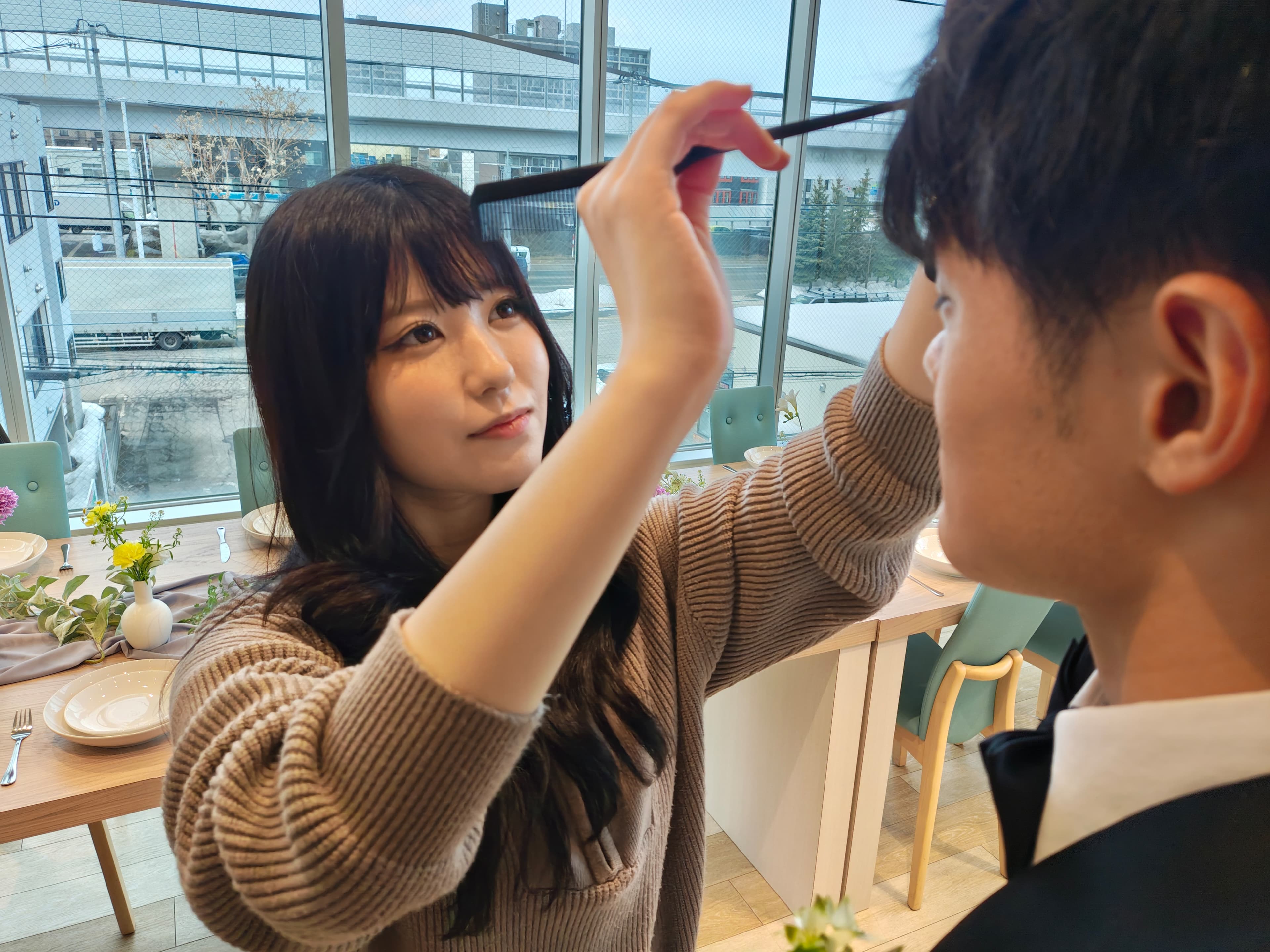 花嫁のヘアメイク施術